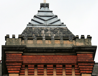 Stafford Street Drill Hall - Turret above entrance